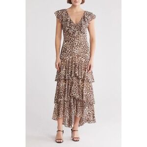 Wayf Women's Animal Print Tiered Dress